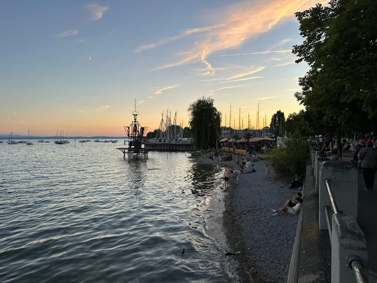 Malerischer Blick auf den Bodensee in der Nähe der Ferienwohnung Ella